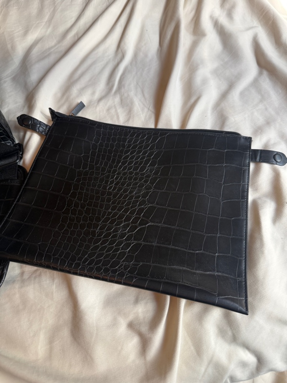 BEIS - Work Tote in Black Croc - Picture 8 of 10